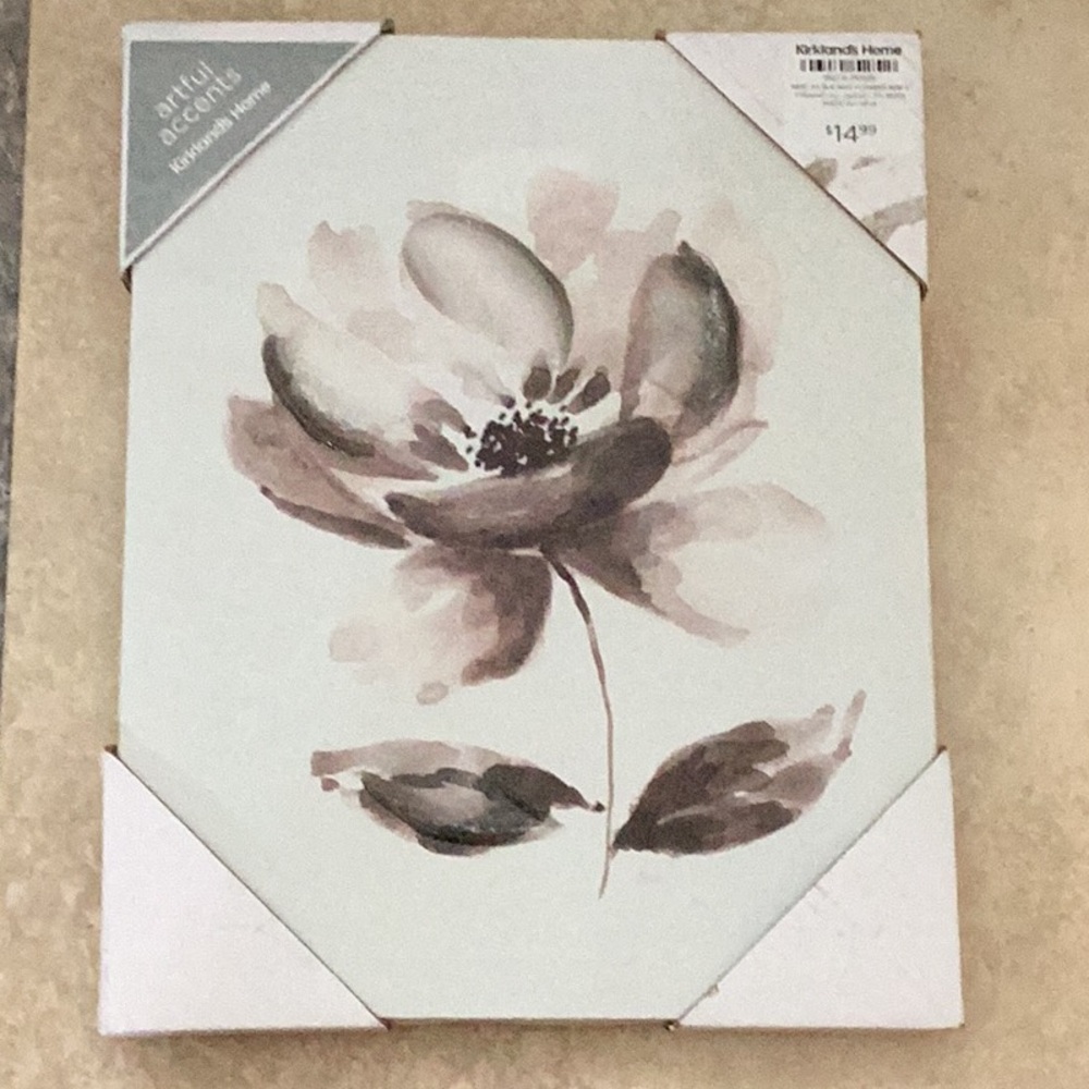 Floral Wall Art - Black and Gray
